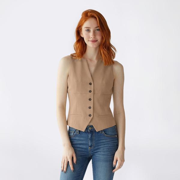 Juniors Love Tree Vertigo Notch Front Vest
